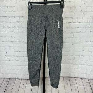 Gymshark Black Gray Marl Adapt Seamless Leggings No Size See Measurements